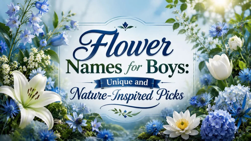 Flower Names for Boys Unique and Nature-Inspired Picks