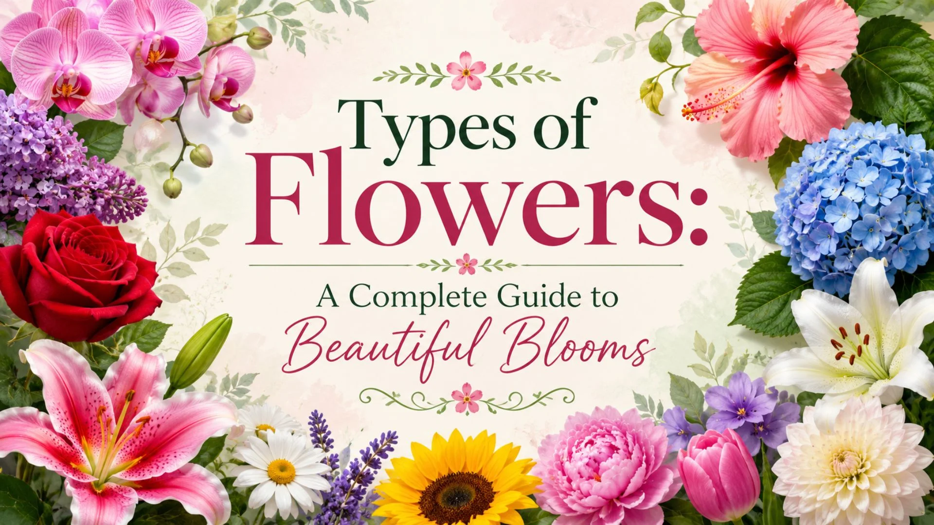 Types of Flowers A Complete Guide to Beautiful Blooms