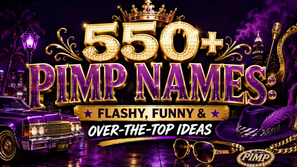 550+ Pimp Names: Flashy, Funny & Over-the-Top Ideas