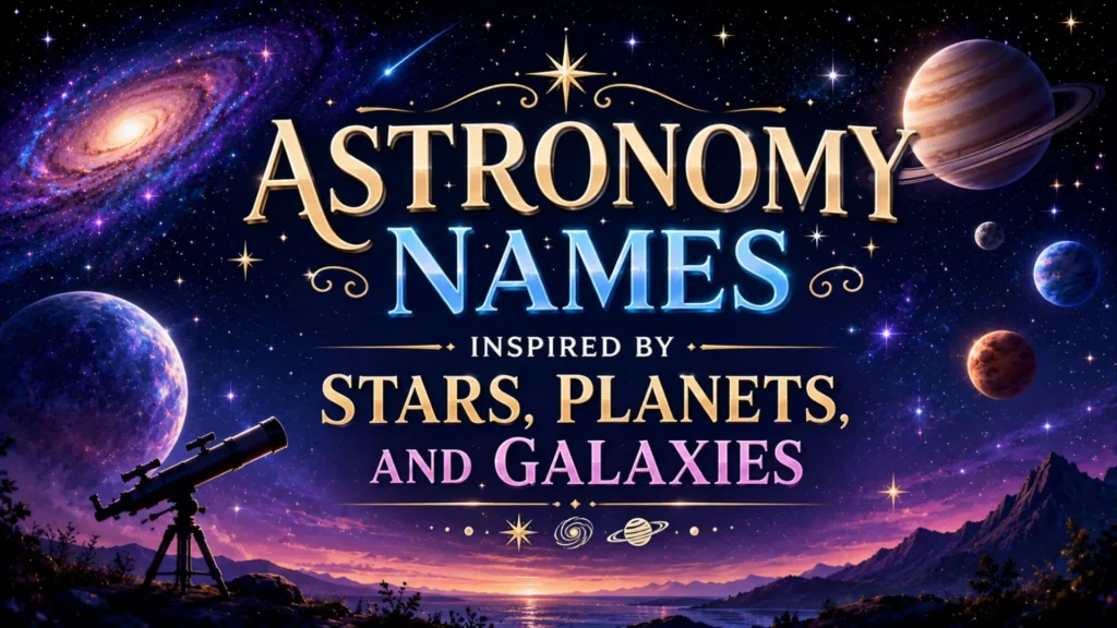 Astronomy Names Inspired by Stars, Planets, and Galaxies