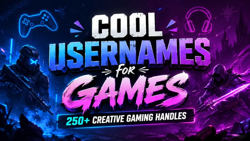 Cool Usernames for Games 250+ Creative Gaming Handles