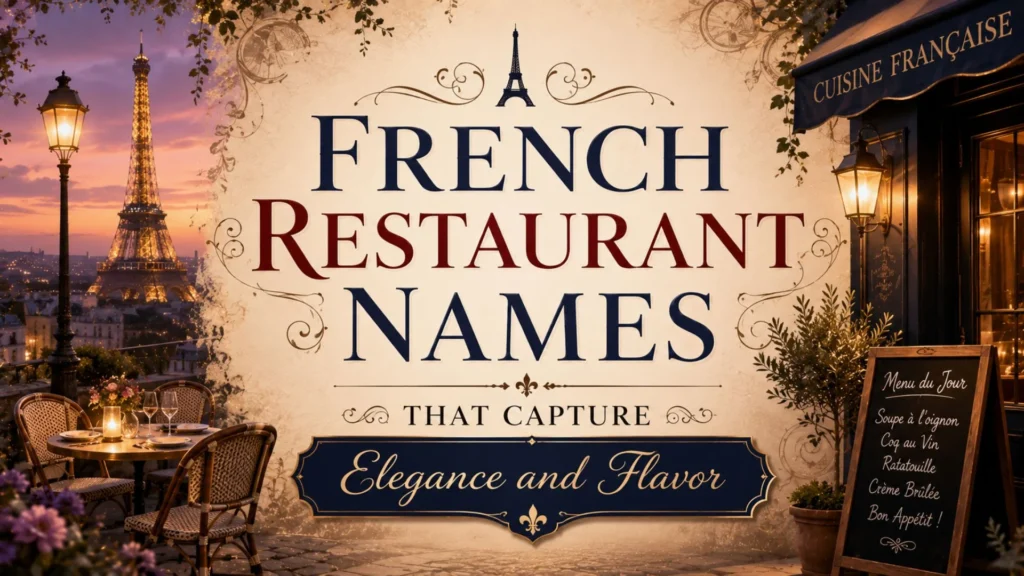French Restaurant Names That Capture Elegance and Flavor