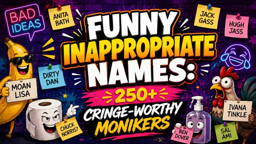 Funny Inappropriate Names 250+ Cringe-Worthy Monikers