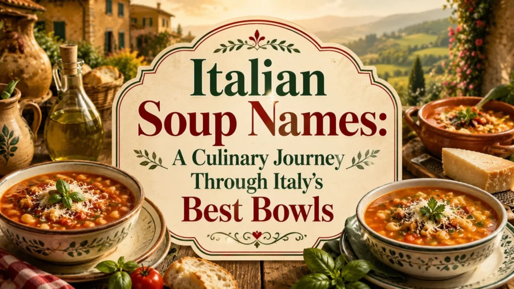 Italian Soup Names A Culinary Journey Through Italy's Best Bowls