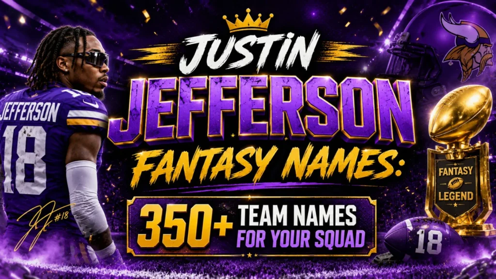 Justin Jefferson Fantasy Names 350+ Team Names for Squad