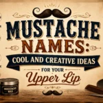 Mustache Names Cool and Creative Ideas for Your Upper Lip