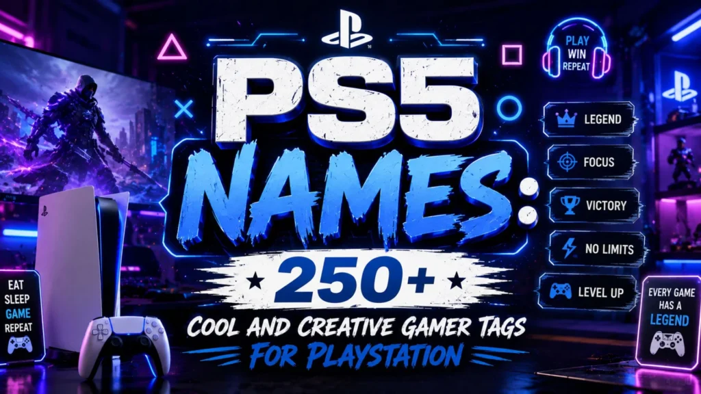 PS5 Names 250+ Cool and Creative Gamer Tags for PlayStation