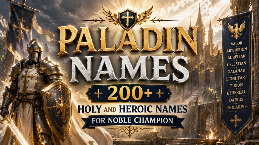 Paladin Names 200+ Holy and Heroic Names for Noble Champion