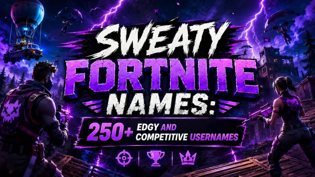 Sweaty Fortnite Names 250+ Edgy and Competitive Usernames