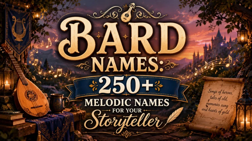 Bard Names 250+ Melodic Names for Your Storyteller