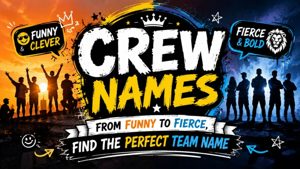 Crew Names From Funny to Fierce, Find the Perfect Team Name