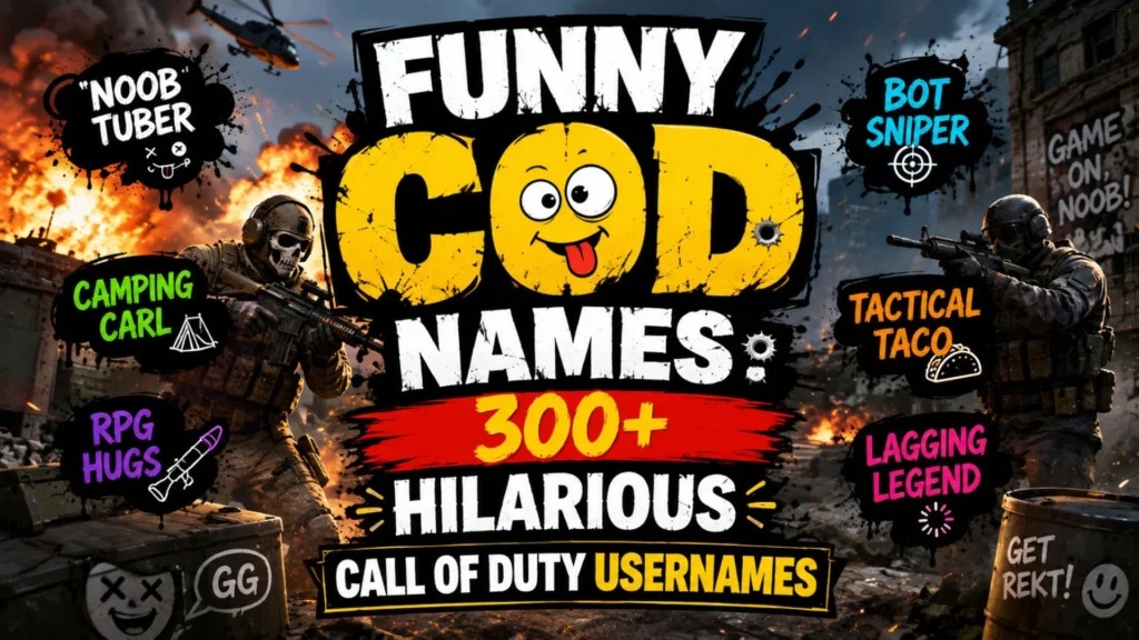 Funny COD Names 300+ Hilarious Call of Duty Usernames